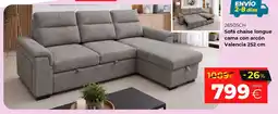 Ahorro Total Sofá chaise longue cama con arcón Valencia 252 cm oferta