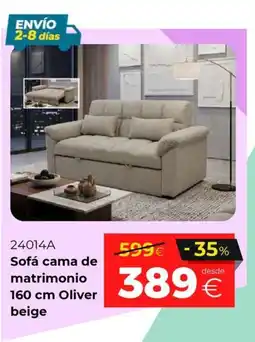Ahorro Total Sofá cama de matrimonio Oliver beige oferta