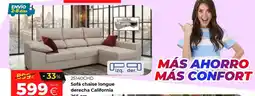 Ahorro Total Sofá chaise longue derecha California oferta