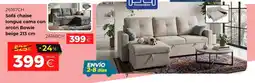 Ahorro Total Sofá chaise longue cama con arcón Bowie beige 213 cm oferta