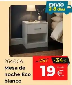 Ahorro Total Mesa de noche Eco blanco oferta