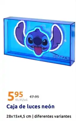 Action Stitch caja de luces neón oferta