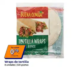 Action Buena comida tortilla wraps oferta