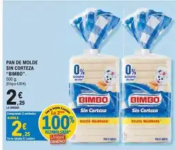 E.Leclerc Bimbo - pan de molde sin corteza oferta