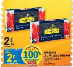 E.Leclerc Carretilla - pimientos del piquillo enteros oferta