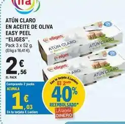 E.Leclerc Eliges - atun claro en aceite de oliva easy peel oferta