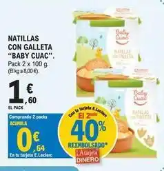 E.Leclerc Baby cuac - natillas con galleta oferta