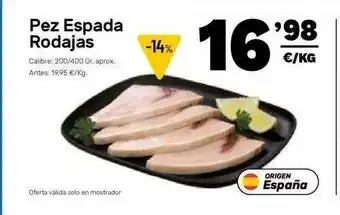 AhorraMas Pez Espada Rodajas oferta