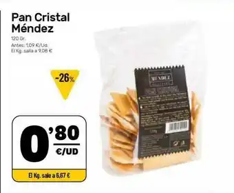 AhorraMas Pan Cristal Méndez oferta