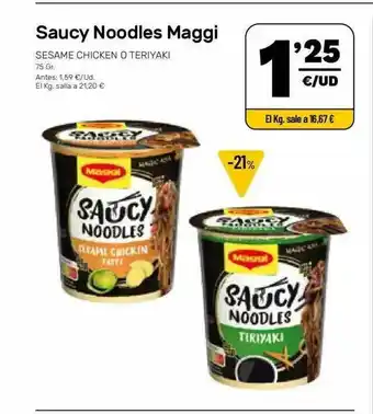 AhorraMas Saucy Noodles Maggi oferta