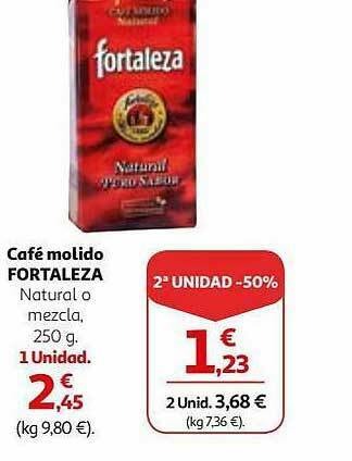 Alcampo 2a Unidad -50% Café Molido Fortaleza oferta