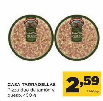 Alimerka Casa Tarradellas Pizza Dúo De Jamón Y Queso oferta