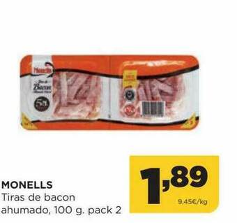 Alimerka Monells Tiras De Bacon Ahumado oferta