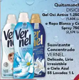 Gadis Vernel Suavizante Concentrado Delicado, Lirio Irresistible o Cielo Azul oferta