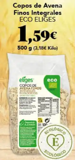 Gadis eliges copos de avena finos integrales ecologicos oferta
