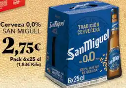 Gadis San Miguel cerveza 0,0% oferta