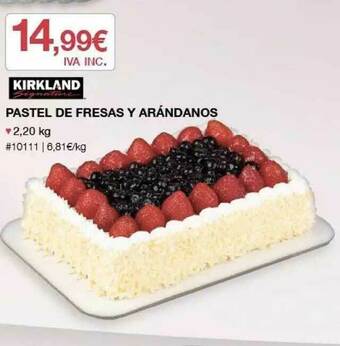 Costco Kirkland Pastel De Fresas Y Arándanos oferta