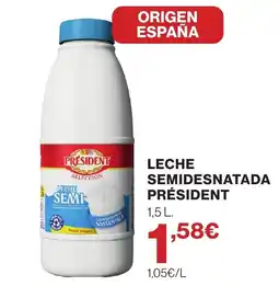 Supercor President leche semidesnatada oferta