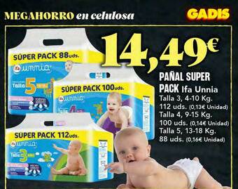 Gadis Pañal Super Pack Ifa Unnia oferta