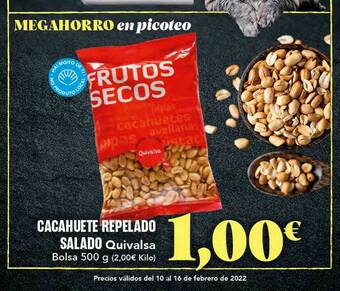 Gadis Cacahuete Repelado Salado Quivalsa oferta