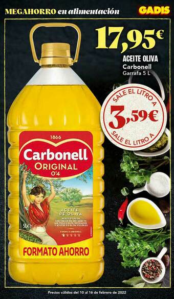 Gadis Aceite Oliva Carbonell oferta