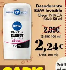 Gadis Nivea black & white invisible clear oferta