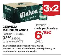 Supercor Mahou cerveza clásica oferta
