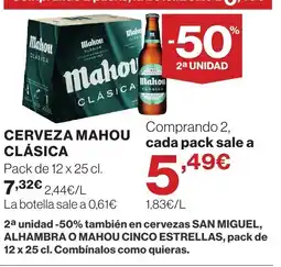 Supercor Mahou cerveza clásica oferta