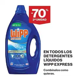 Supercor Wipp express en todos los detergentes liquidos oferta