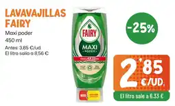 AhorraMas Fairy lavavajillas max poder oferta