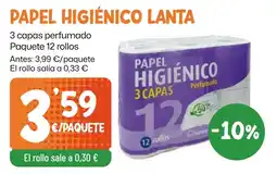 AhorraMas Lanta papel higiénico oferta