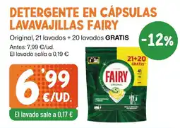 AhorraMas Fairy detergente en cápsulas lavavajillas oferta