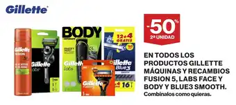 Gillette máquinas y recambios fusion 5, labs face y body y blue3 smooth