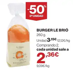 Supercor Le Brió burger brioché oferta