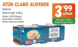 AhorraMas Alipende atún claro natural oferta