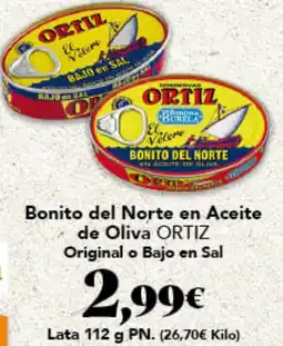Gadis Ortiz bonito del norte en aceite de oliva original o bajo en sal oferta