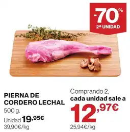Supercor Pierna de cordero lechal oferta