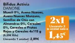 Gadis Danone Bifidus Activia oferta