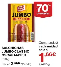 Supercor Oscar Mayer salchichas jumbo classic oferta