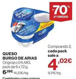 Supercor Queso burgo de arias oferta