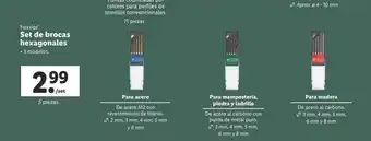 Lidl Parkside Set De Brocas Hexagonales oferta