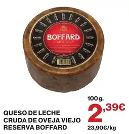 Supercor Boffard queso de leche cruda de oveja viejo reserva oferta