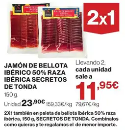 Supercor Jamón de bellota ibérico 50% raza ibérica secretos de tonda oferta