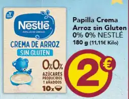 Gadis Nestlé papillas de cereales crema de arroz sin gluten oferta