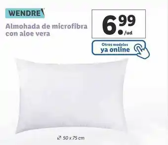 Lidl Almohada De Microfibra Con Aloe Vera oferta