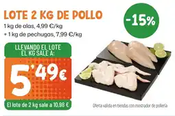 AhorraMas lote 2 kg de pollo oferta