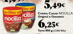 Gadis Nocilla crema cacao original o chocomix oferta