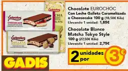 Gadis Eurochoc Chocolate con Leche Galleta Caramelizada o Cheesecake oferta