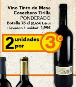 Gadis Ponderado vino tinto de mesa cosechero tirilla oferta