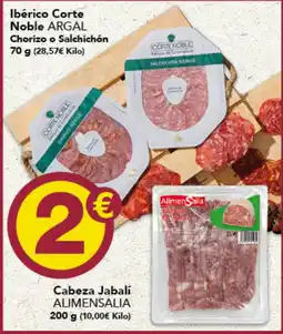Gadis Ibérico Corte Noble ARGAL Chorizo o Salchichón oferta